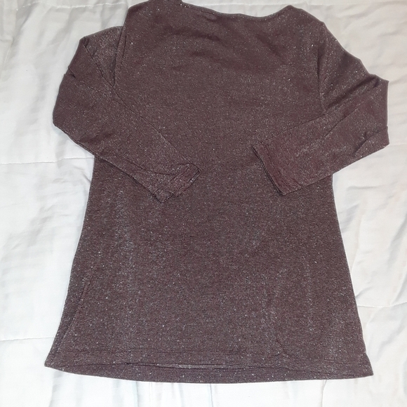 LOFT Shimmery Top Knot Collar Long Sleeve Shirt - Picture 4 of 7
